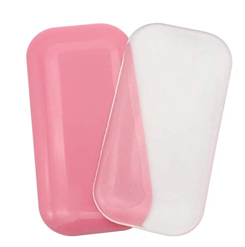Dnhcll 2 Pcs Reuseable Eye Lashes Pads Pallet Stand, Rectangle Soft Silicone Eyelash Extension Pad Eye Lash Glue Stand Tray Hold