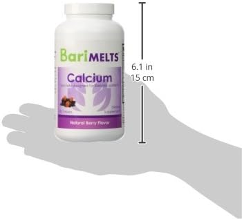 Barimelts Calcium Citrate with Vitamin D3 & Magnesium, 120 Smooth-Dissolving Tablets (1-Month Supply), Bariatric Calcium Supplements for Women, Natural Berry Flavor