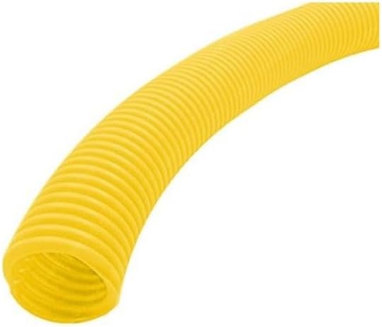 Electriduct Split Wire Loom Tubing Polyethylene Corrugated Flexible Conduit - 1.5" Nominal Size - 25 Feet - Yellow