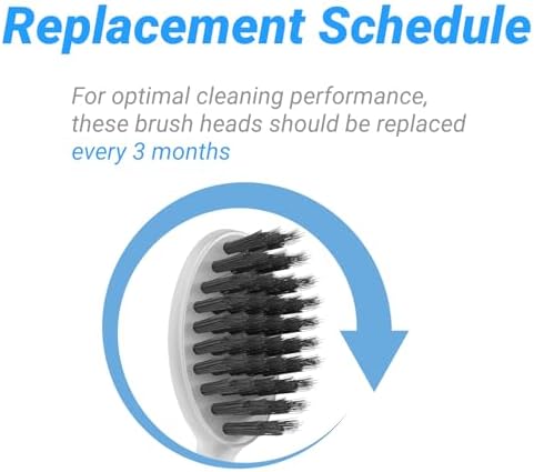 Replacement Brush Heads for Burst Original & Pro Sonic Electic Toothbrushes, 5 Count with Travel Covers, White for Adults