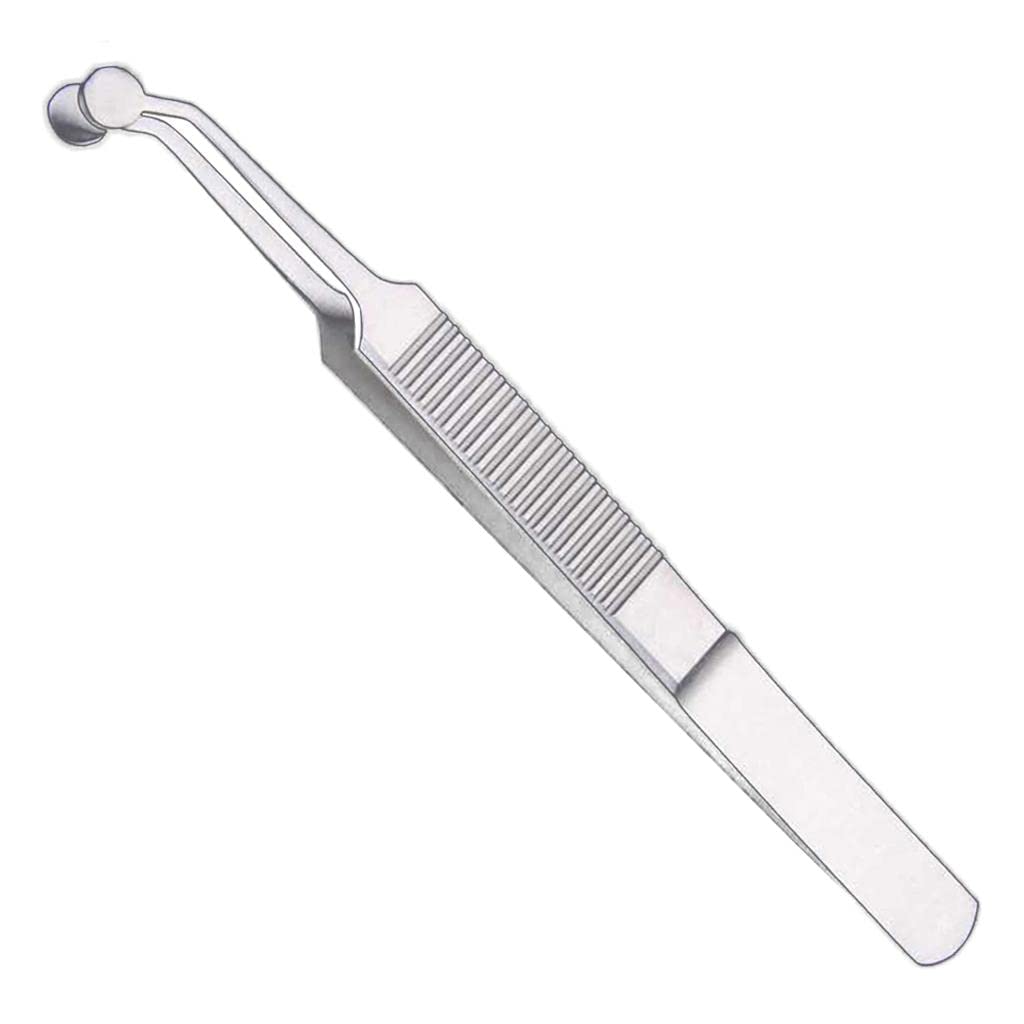 Zgorendz Premium Stainless Steel Arita Tauber Meibomian Gland Expressor Forceps Eyelid Massage Tweezers-Round Tip..