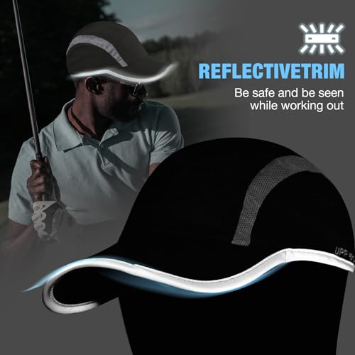 2 Pack Foldable Sports Hat for Men and Women with UPF 50+ Sun Protection Runner Cap Adjustable Washable Hat…