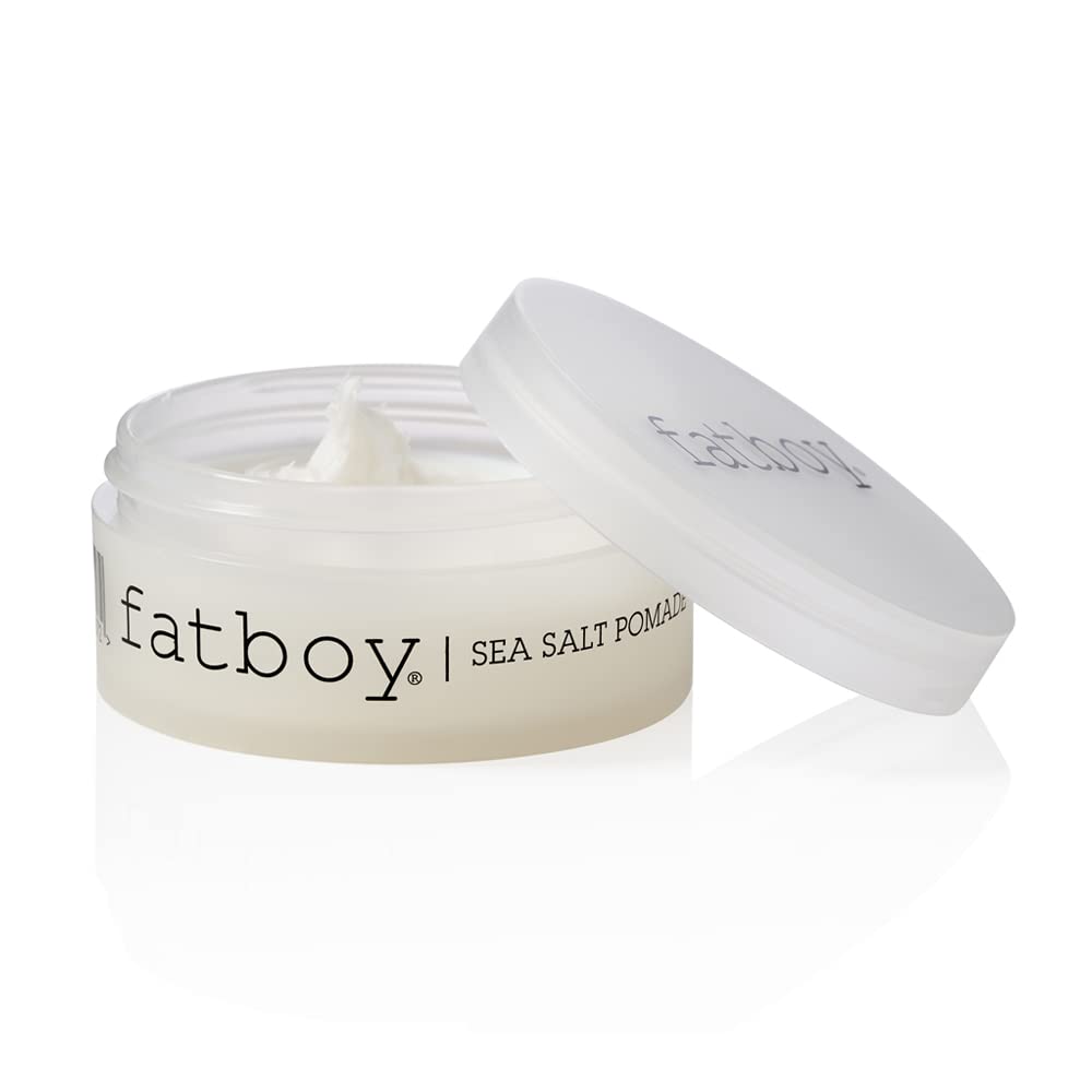 Fatboy Hair Sea Salt Pomade, Lightweight Hold For Texturizing Hair, Beach Wave Finish, All Hair Types, 2.6 Oz