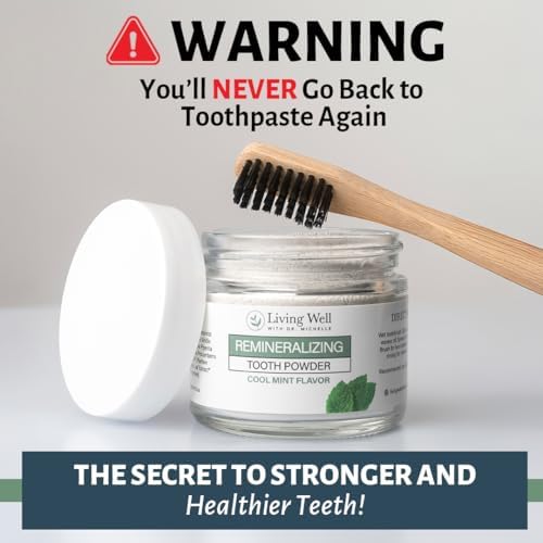 Remineralizing Tooth Powder | Fluoride-Free Hydroxyapatite Formula | Supports Enamel Strength & Oral Wellness | Safe, Clean Ingredients | Cool Mint Flavor