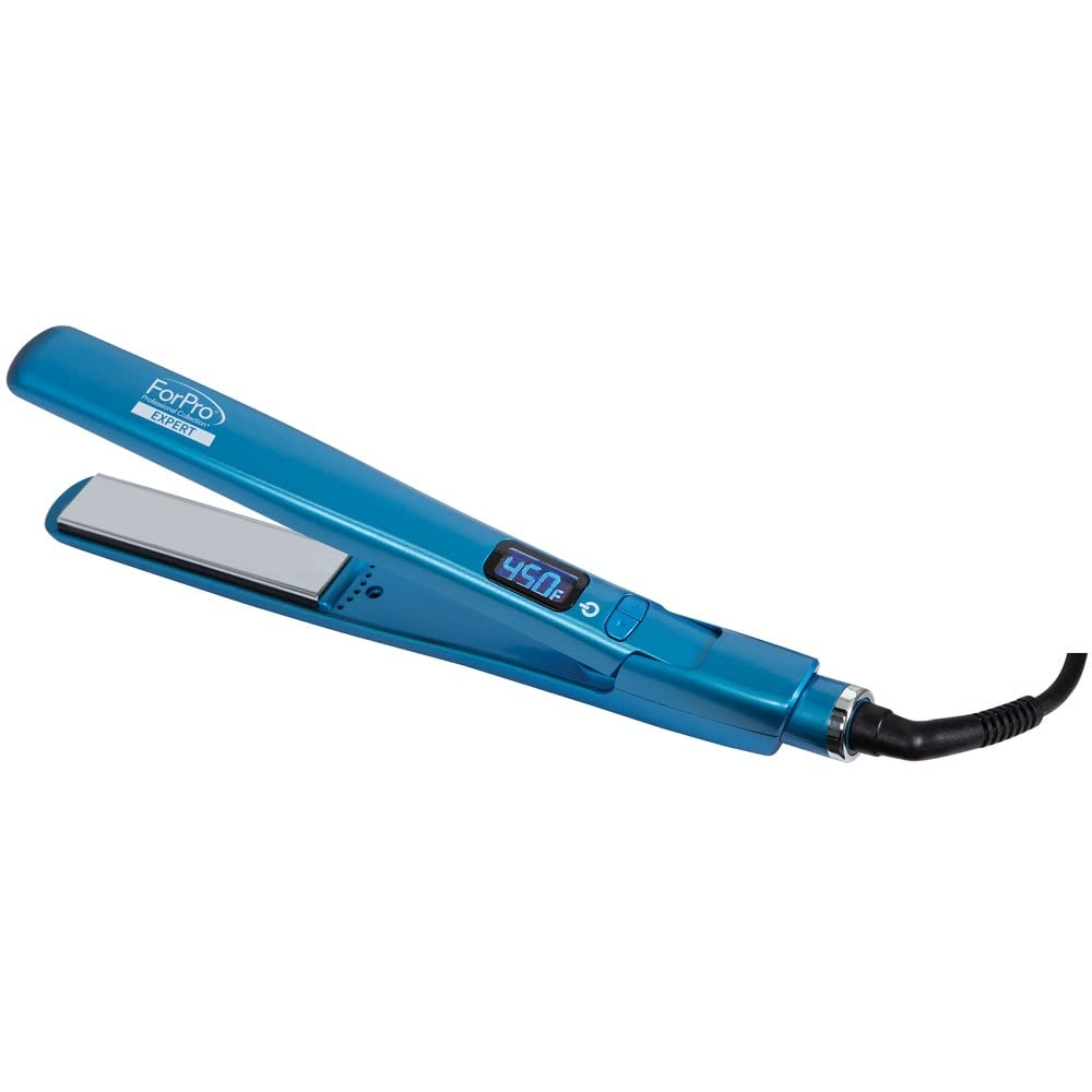 Forpro Expert Salon Hair Flat Iron, Advanced Nano Silver Titanium Technology, Ultra-Fast Heating With 7 Heat Settings, Lcd Scree