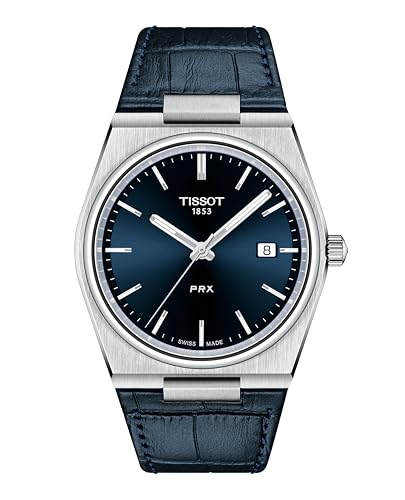 Tissot T-Classic Prx Leather Strap Blue Dial Quartz T137.410.16.041.00 100M Men'S Watch