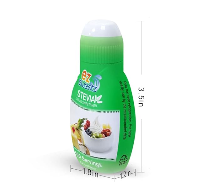 EZ-Sweetz (3-Pack 1.36oz - Liquid De-Bittered Stevia Sweetener 300 Servings/Bottle