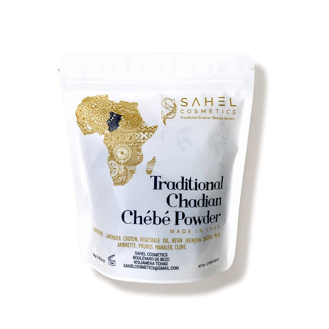 Uhuru Naturals Sahel Cosmetics Chebe Powder (50 Grams) - All-Natural Ingredients Promotes Hair Growth Helps Prevent Breakage For