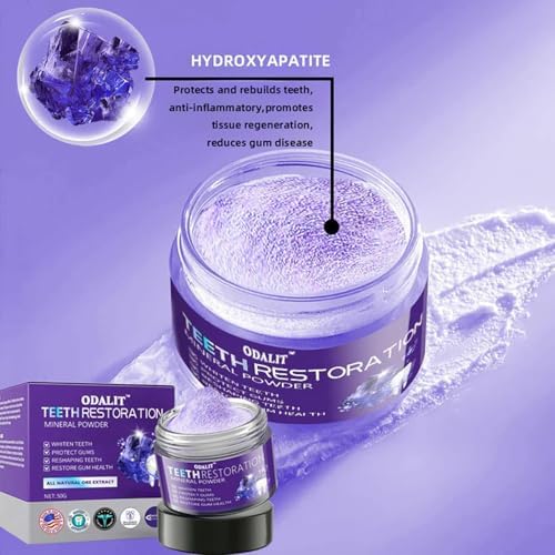 ODALIT Teeth Restoration Mineral Powder,Mineral Tooth Powder,freshen Breath,Protect Teeth and Gums (1)