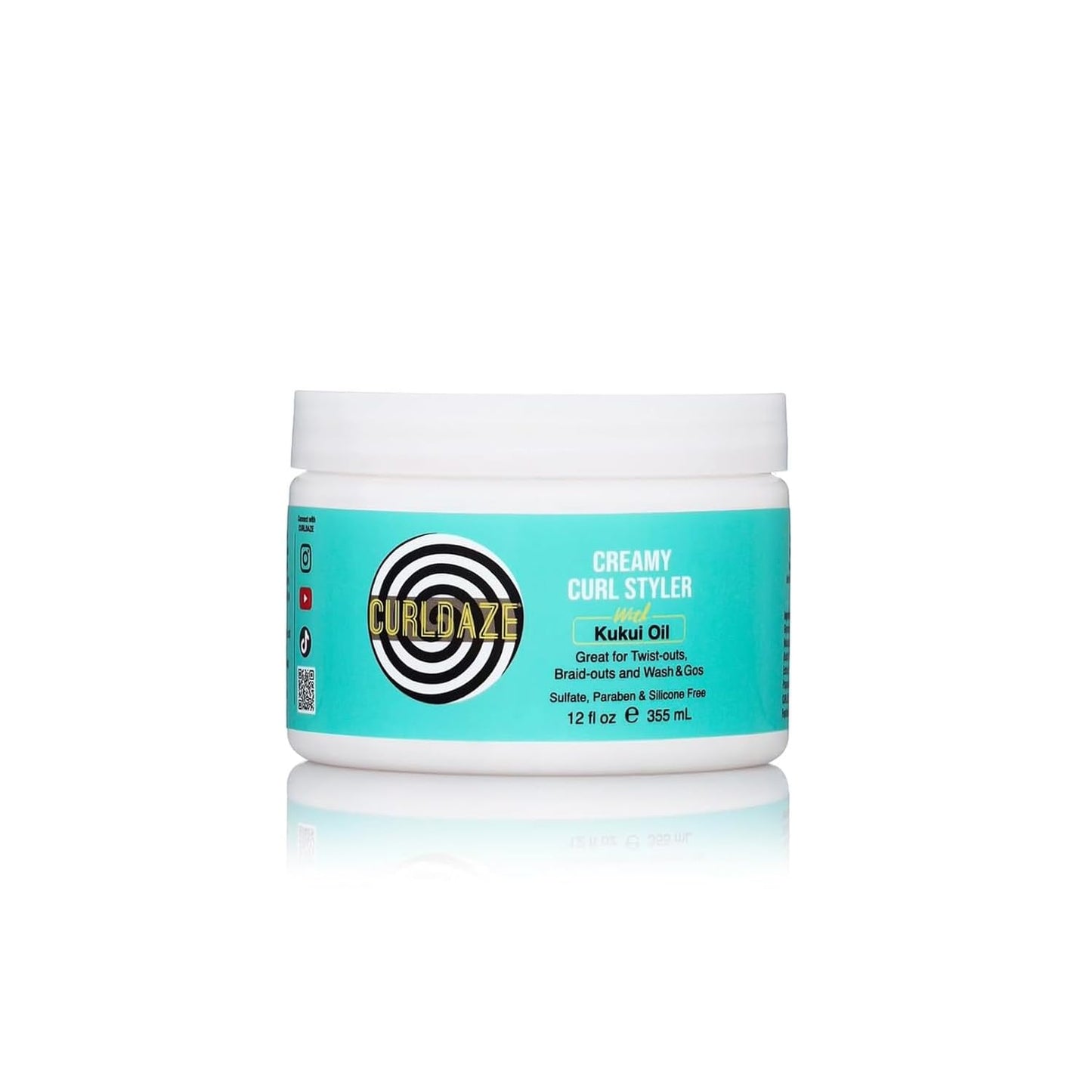 Curldaze Creamy Curl Styler, Curly Hair Products, All Curl Types Curl Cream, Nourishing, Frizz Free Bouncy Hair, Moisturizing Ku