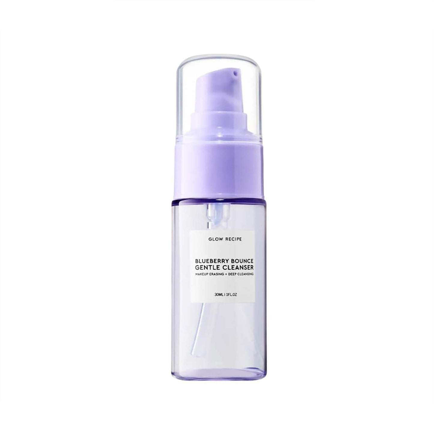 Glow Recipe Blueberry Bounce Gentle Face Cleanser Travel Size - 3-In-1 Foaming Double Cleanser, Makeup Remover & Clarifying Mask