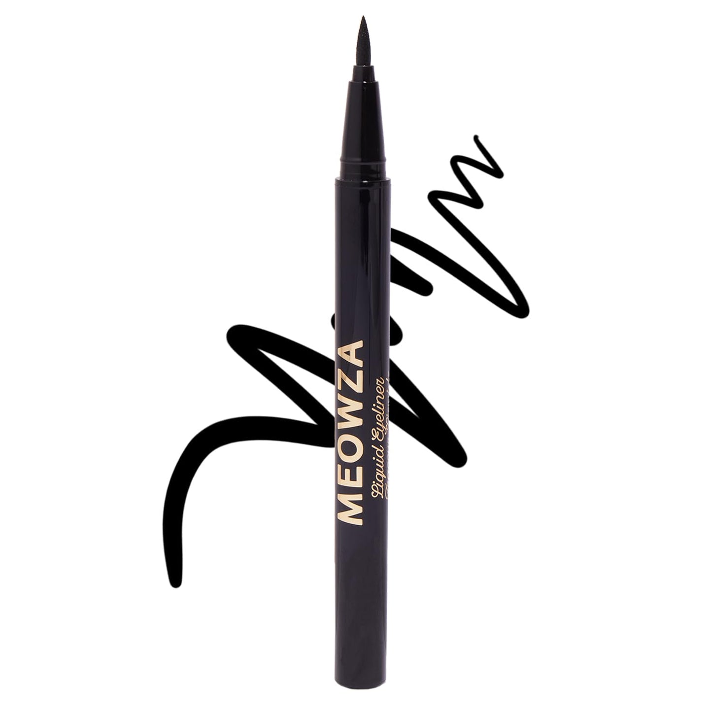 Winky Lux Meowza Liquid Eyeliner - Long-Lasting Black Eyeliner, Eyeliner Liquid Liner Black, 0.16 Oz