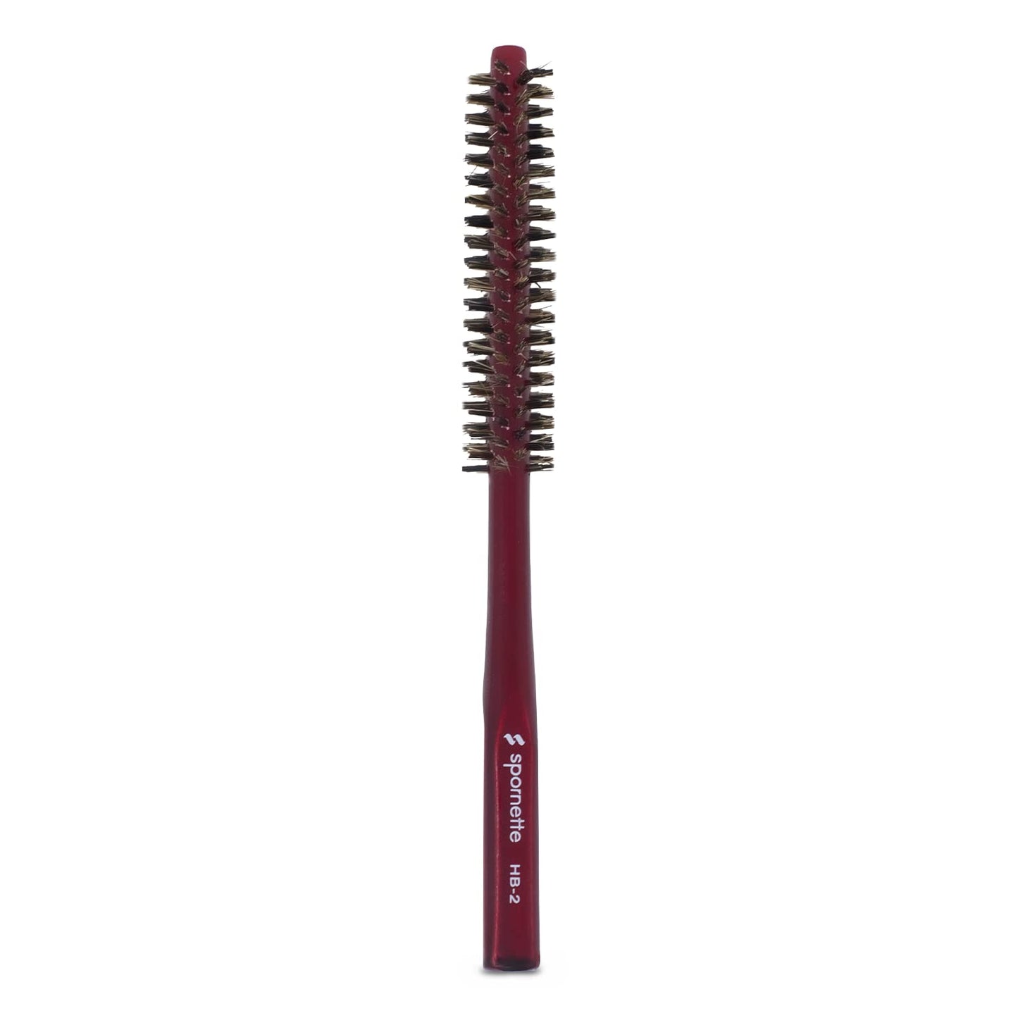 Spornette Mini Styler Boar Bristle .75 Inch Round Brush (#Hb-2) For Blowouts, Volume, Styling, Finishing, Curling & Setting Shor