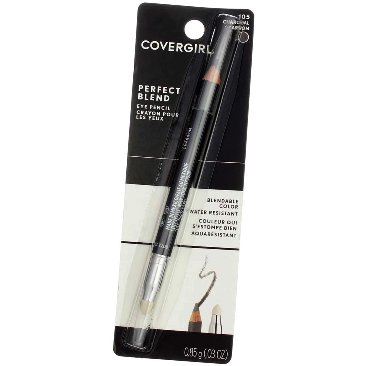 Cover Girl 10306 105Chrcl Charcoal Perfect Blend Eyeliner Pencil