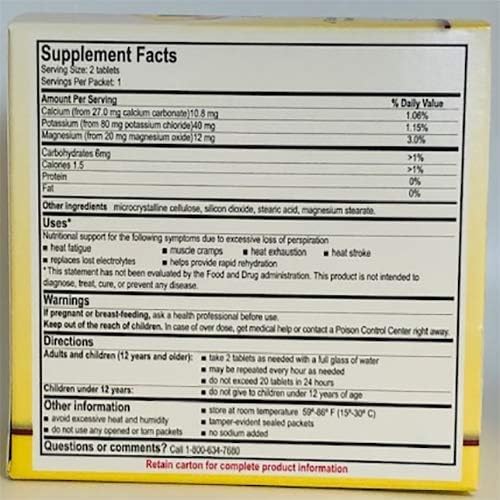 Medique 03033 Medi-Lyte Electrolyte Tablets w/Potassium Chloride for Cramps, 100-Tablets (Pack of 4)