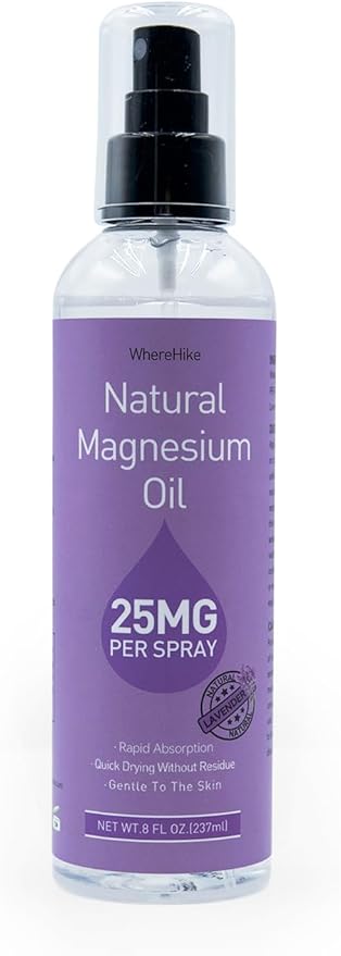 Magnesium Spray, Pure Magnesium Oil Spray for Feet,Ideal Gift for Muscle Relaxation&Better Sleep,Rapid Absorption,Quick Drying Without Residue-Lavender