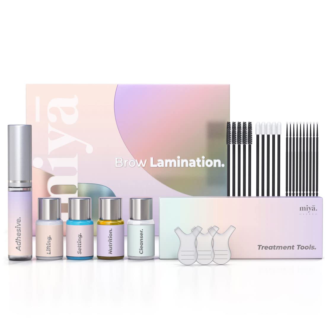 Miya Lash Brow Lamination Kit | Professional Eyebrow Lamination With Keratin | Diy Brow Lift Kit | Fuller, Thicker Brows For 6 W