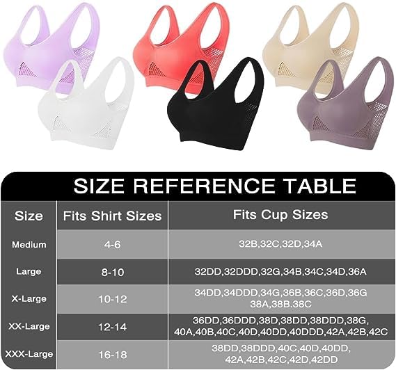 2024 Upgrade Breathable Cool Liftup Air Bra, Large Size Air Bra Breathable and Comfortable Mesh Sports Bra for Women Beige
