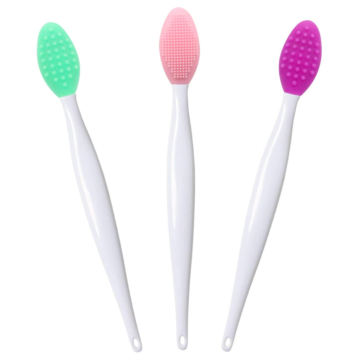 Lip Scrub Brush Lip Brush Tool,Double-Sided Silicone Exfoliating Lip Brush,Gentle Lip Exfoliator Scrubber Brush For Smooth,Soft,