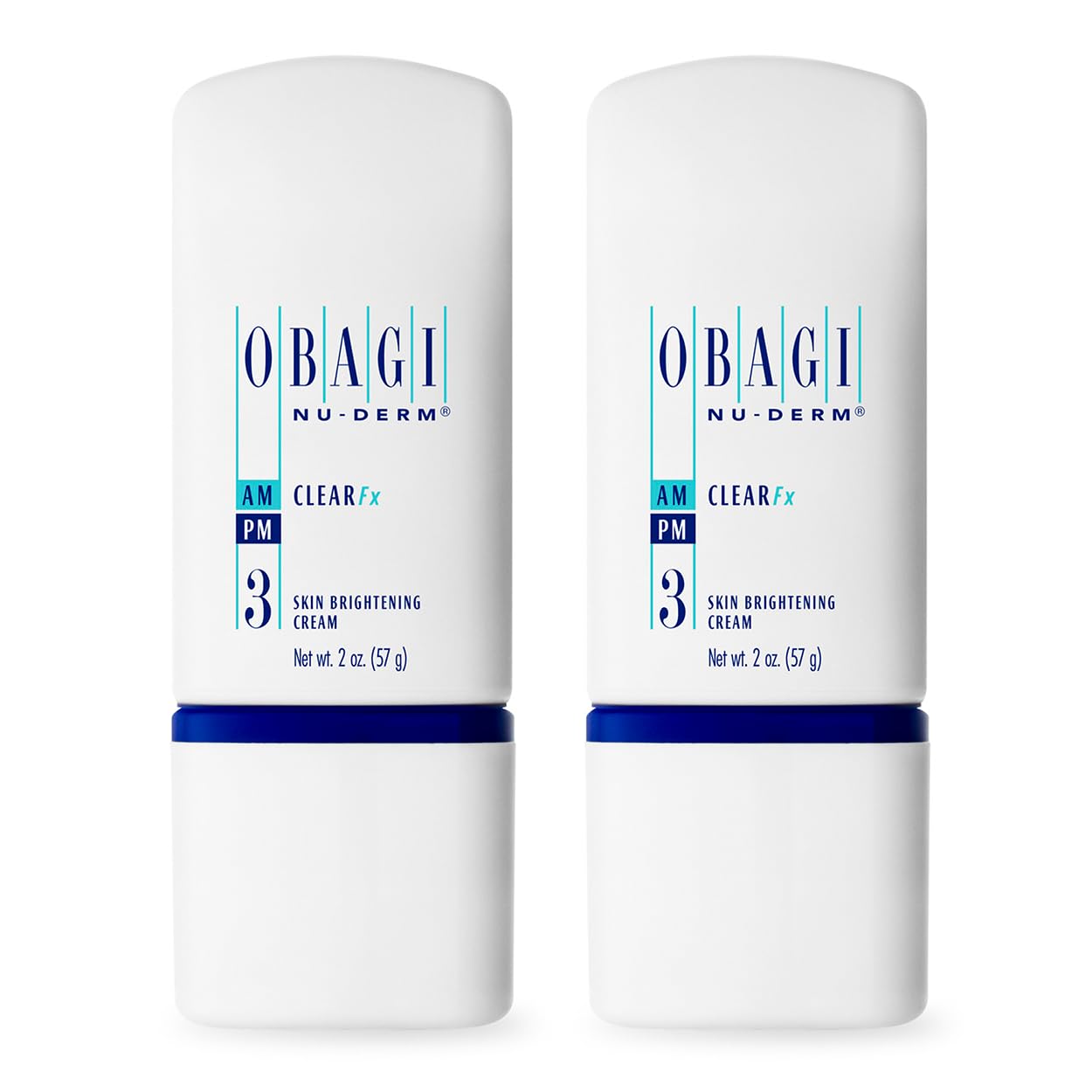Obagi Nu-Derm Clear Fx - Skin Brightening and Evening Cream with Arbutin, Vitamin C and Lactic Acid - Two Pack, 2 * 2 oz