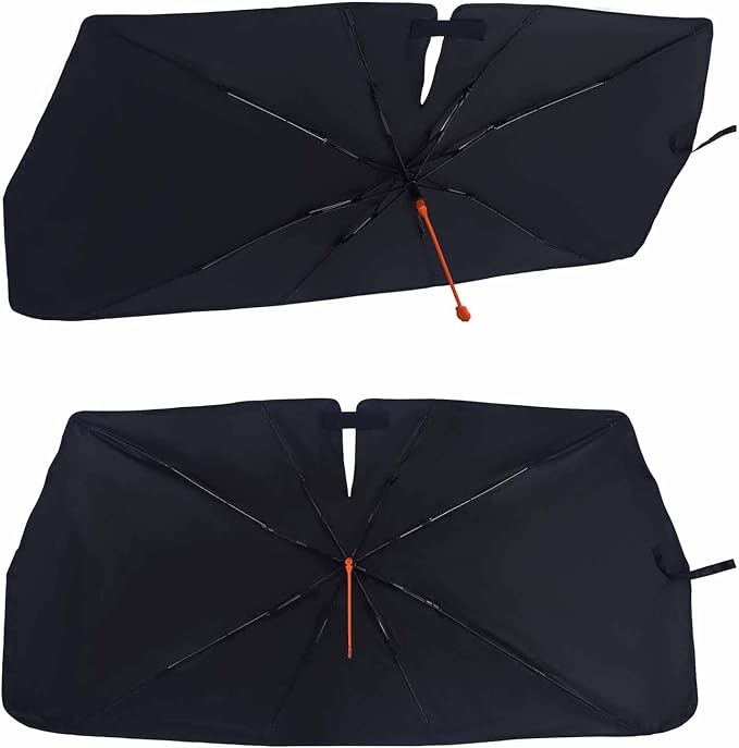 Socira Cat Eye Car Windshield Sunshade Umbrella Foldable Umbrella Sun Shade Cover Sunshade Front Window Cover Car Accessories Interior Blocks Uv Rays Keeps Cool (57" X 30")