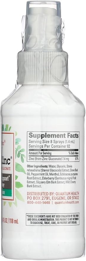 Quantum Health, TheraZinc Spray, 4 Ounce (Pack of 2)