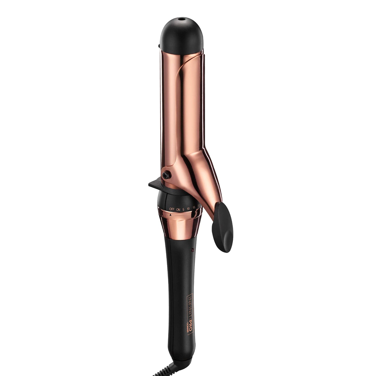 INFINITIPRO BY CONAIR Rose Gold Titanium 1 1/2-Inch Curling Iron, 1 inch barrel produces soft waves - for use on medium and lon