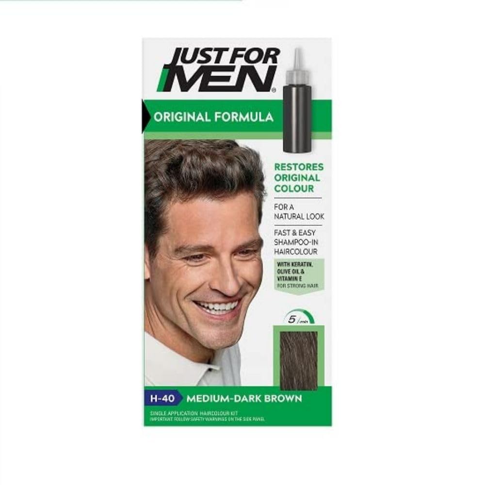 Just For Men H40 Medium Dark Brown Hair Color 60 Ml