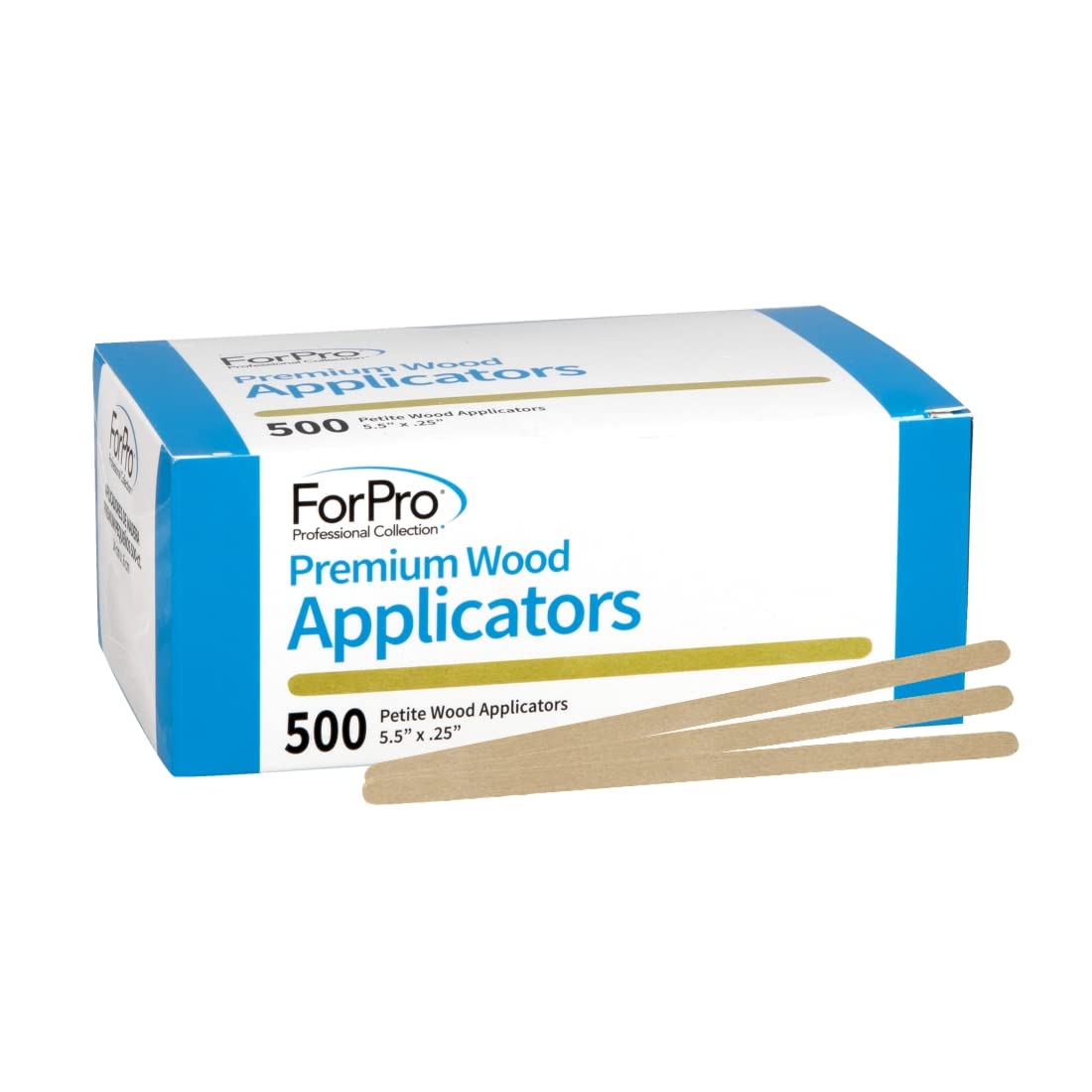Forpro Premium Wood Applicators, Non-Sterile, Hair Removal Waxing Applicators, Petite, 4.5 L X .375 W, 500-Count