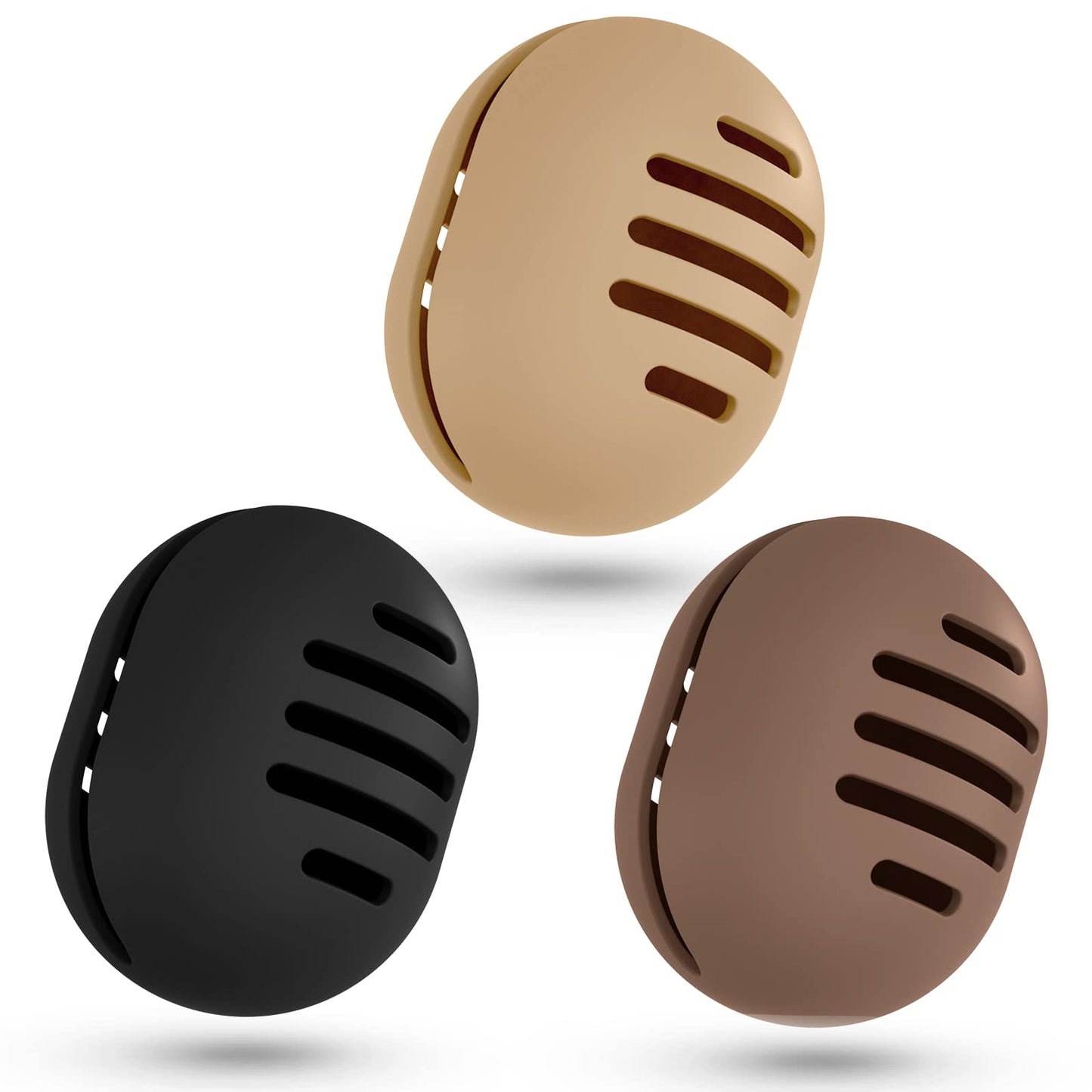 Fauxomor Makeup Sponge Holder,3Pcs Double-Sided Breathable Silicone Beauty Blender Case For Travel,Shatterproof Beauty Blender H