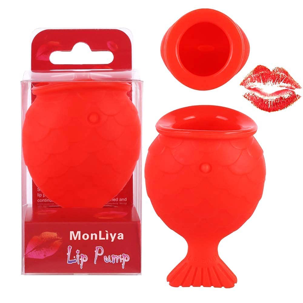 Monliya Lips Enhancer Plumper Device Lips Silicone Fish Shape Natural Pout Mouth Tool Sexy Lip Mouth