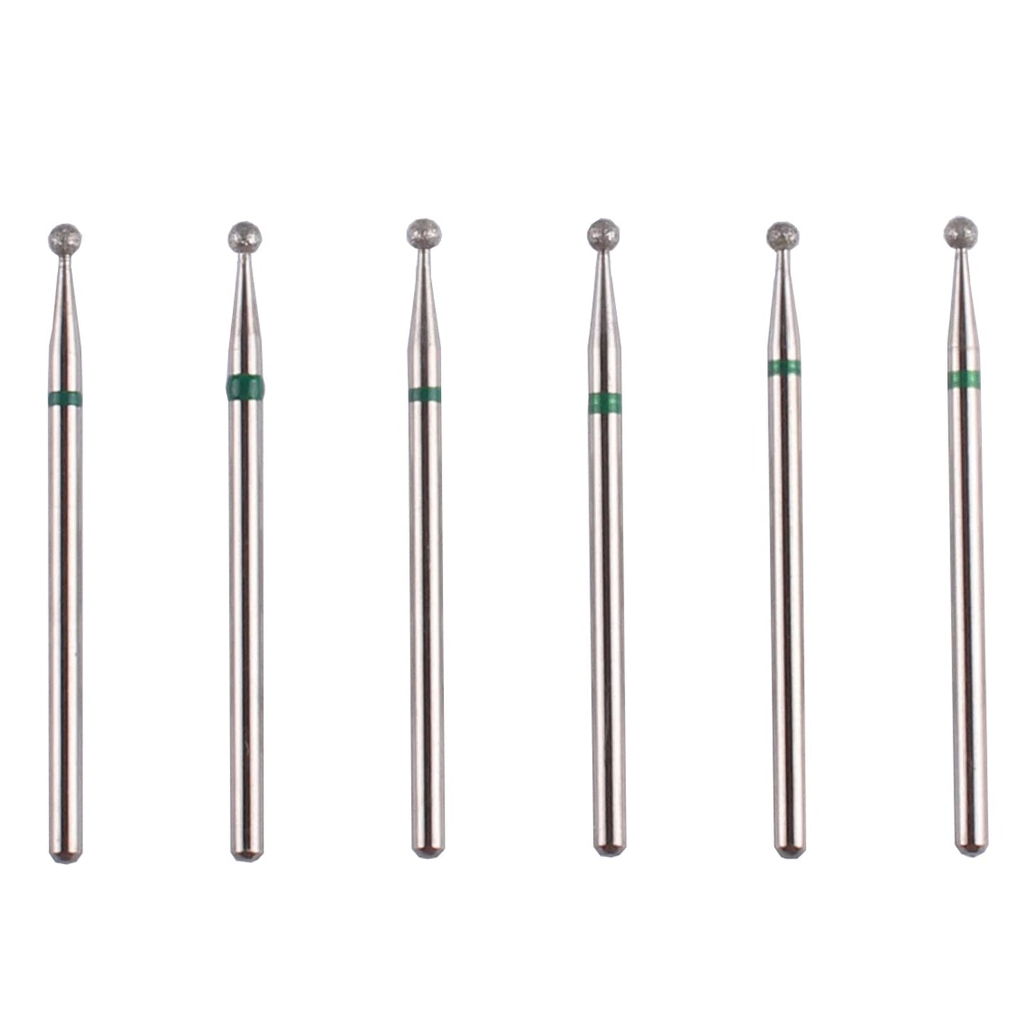 MZCMSL Round Ball Cuticle Bit Set with Case, 3/32 Shank Manicure Drill Bits,6pcs Cuticle Remover Bits(φ2.34mm)