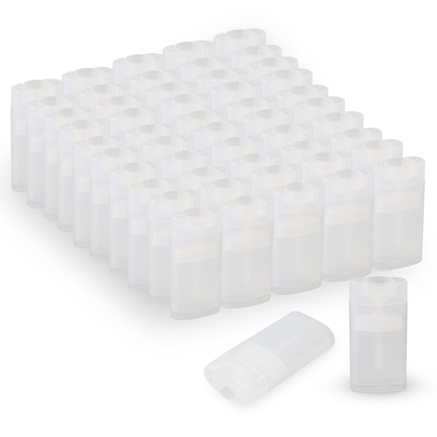 Xiboya Textile 100Pcs 15Ml Transparent Empty Oval Deodorant Lip Lipstick Balm Tubes Containers For Diy Homemade Crayon Chapstick