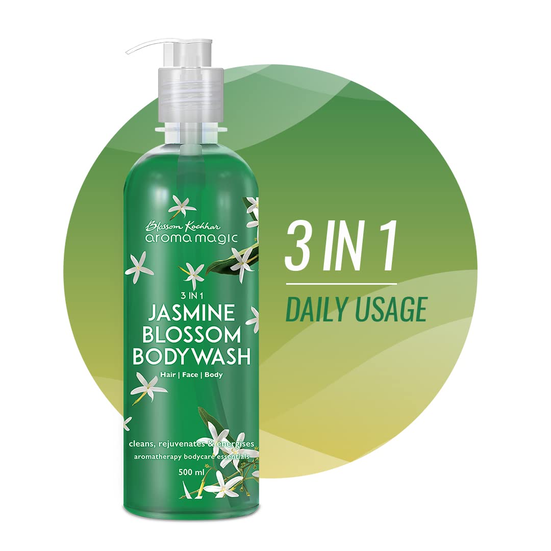 Aroma Magic 3-In-1 Jasmine Blossom Body Wash | Cleanses & Nourishes Hair, Body & Face | Refreshing & Rejuvenating | Revitalize D