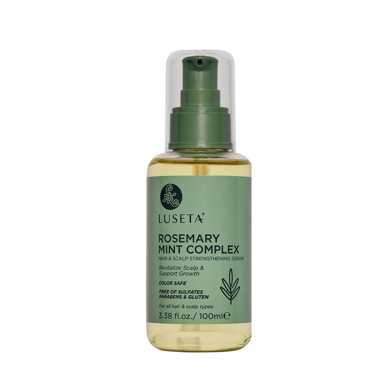 Luseta Rosemary Oil For Hair Growth - Strengthening And Moisturizing Formula For Thinning, Damaged Hair And Split Ends - Color S
