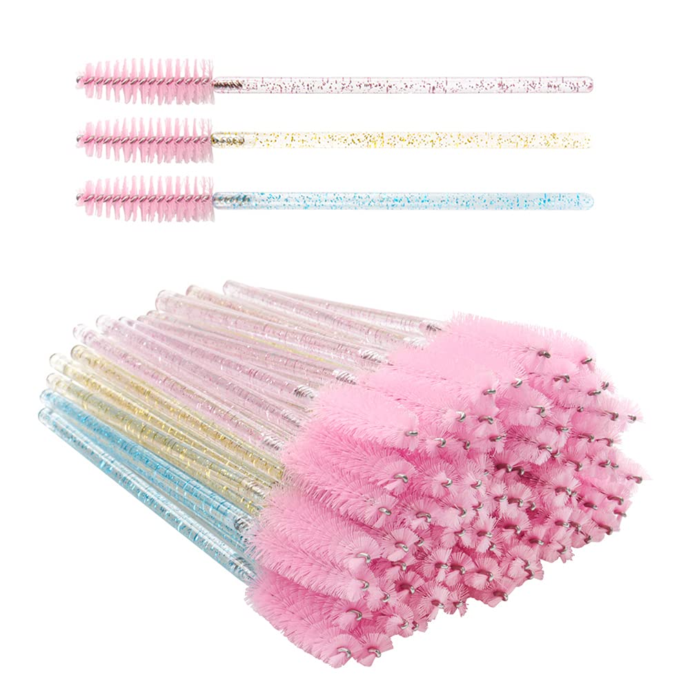 300 Pcs Crystal Disposable Mascara Wands Eye Lash Brush For Extension Eyelash Applicators Lashes Spoolie Brushes Makeup Brushes