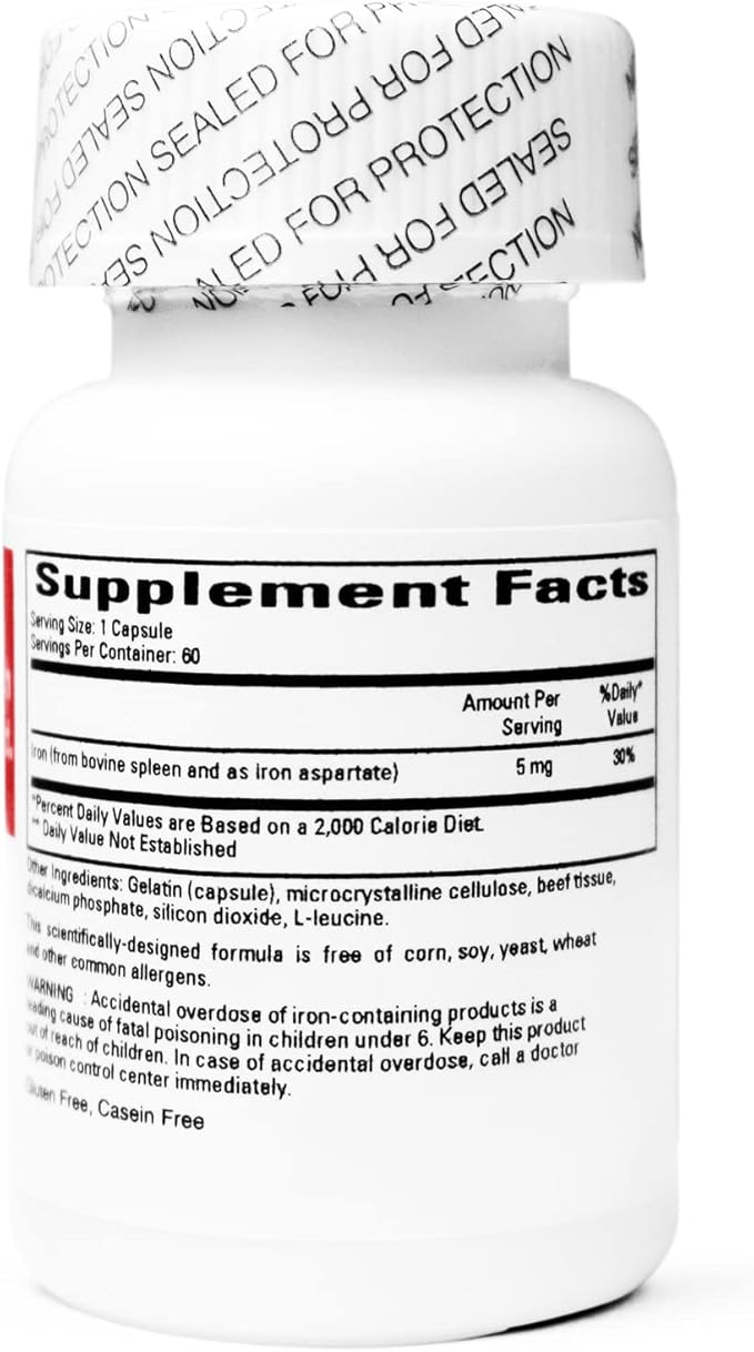 Cardiovascular Research Ferritin Iron Supplement for Women and Men 5 mg 120 Capsules - 2 Pack Saver
