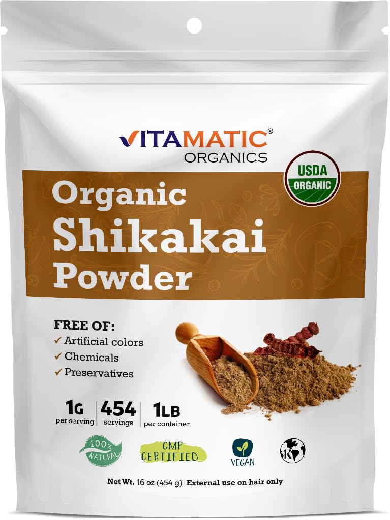 Vitamatic Certified Usda Organic Shikakai Powder 1 Pound (16 Ounce)