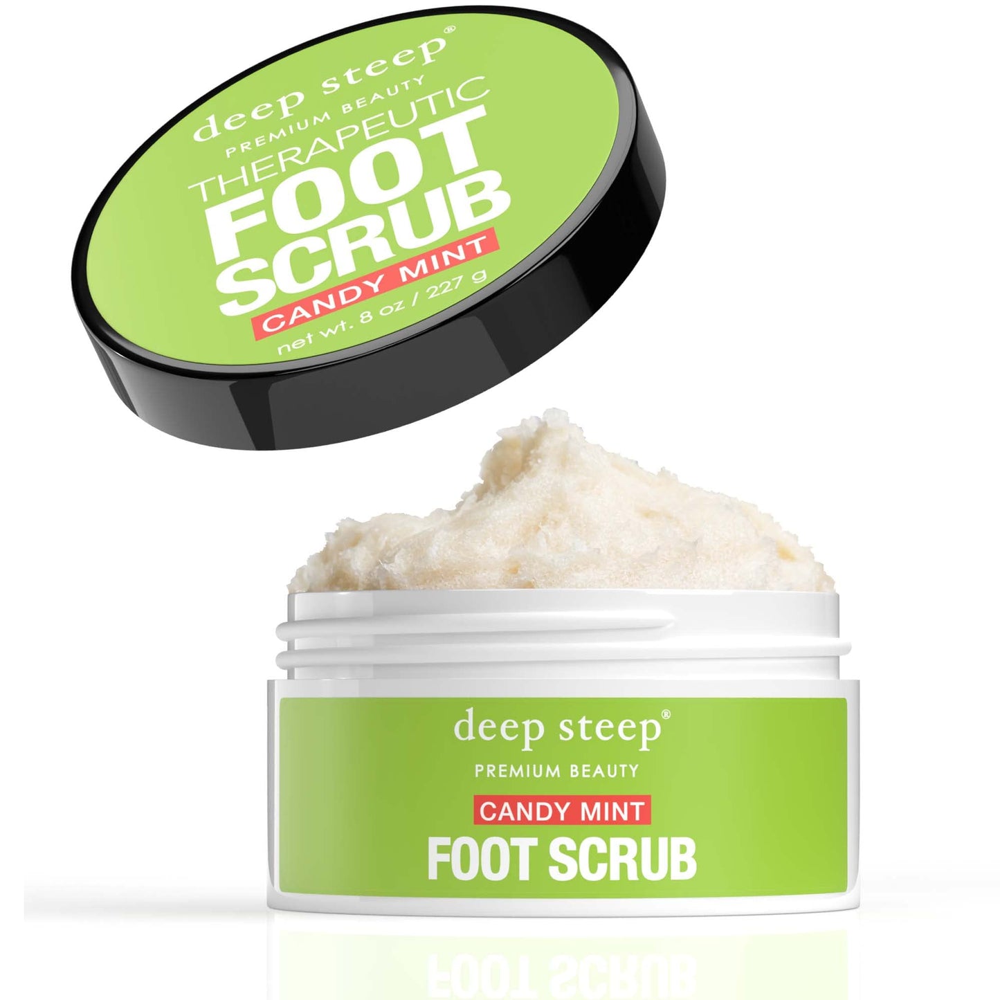 Deep Steep Natural Candy Mint Therapeutic Foot Scrub - 8 Ounce