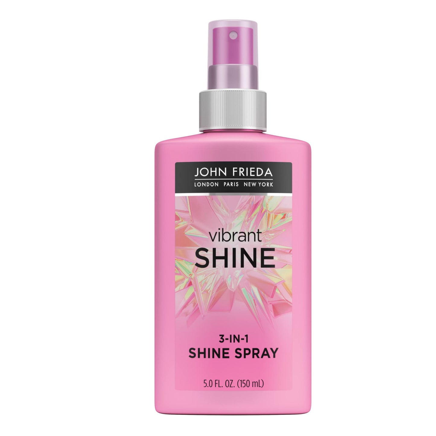 John Frieda Vibrant Shine Spray, Glossy Hair Treatment & Weightless Argan Oil Spray For Detangling, With Heat Protectant Up To 4