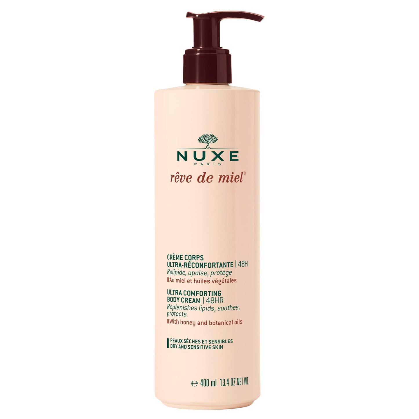 Nuxe Ultra-Comforting Body Cream, Rve De Miel - Body Moisturizer With Shea Butter For Dry, Sensitive Skin, 13.4 Oz