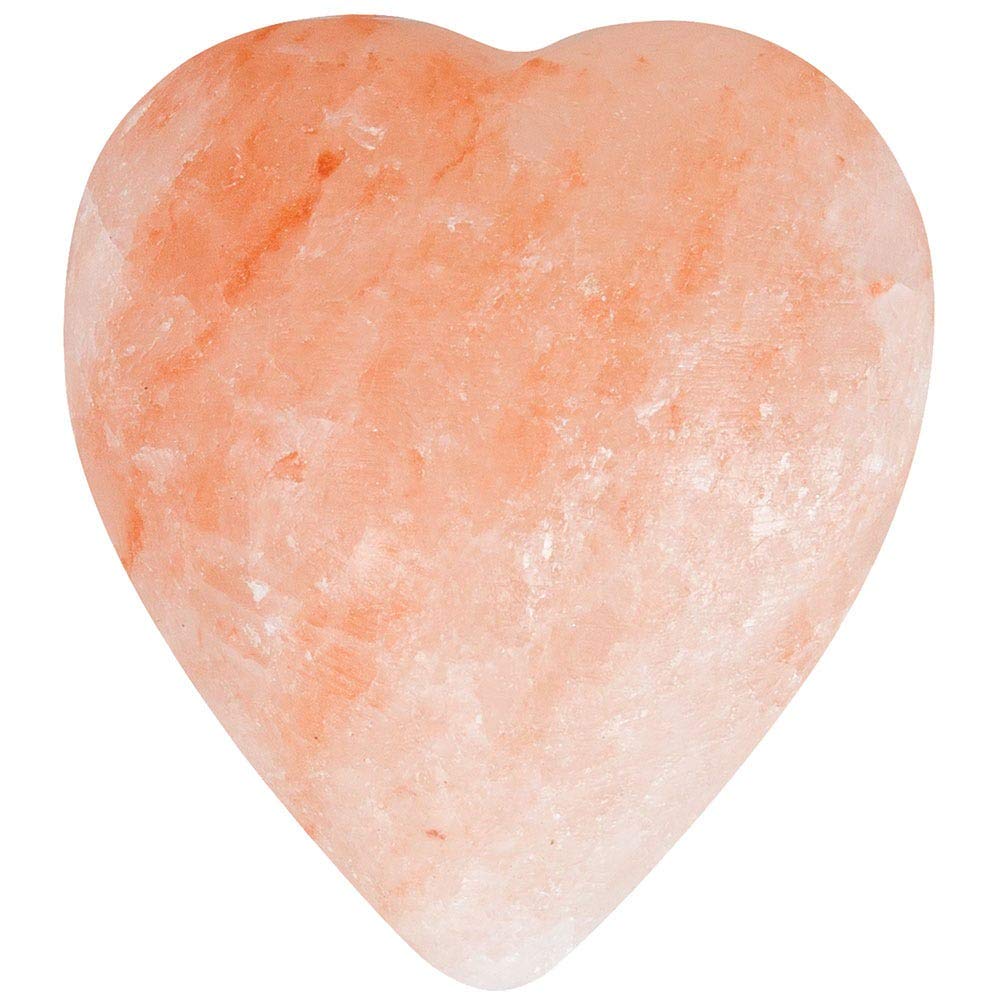 Pure Himalayan Salt Works Heart Massage Stone, Pink Crystal Hand-Carved Stone For Massage Therapy, Deodorant And Salt And Sugar