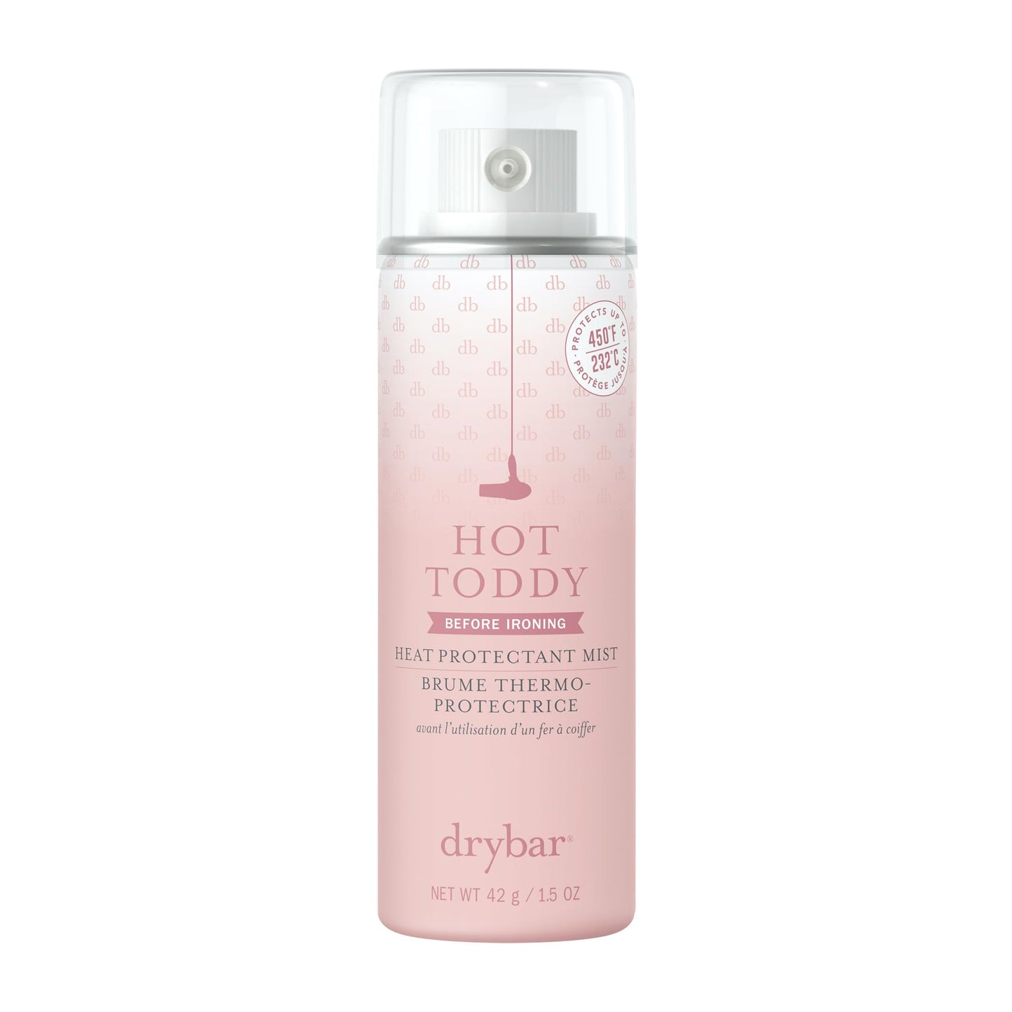 Drybar Hot Toddy Heat Protectant Mist Blanc Scent - Travel Size | Lightweight Heat Protectant For Hair Protects From Heat & Styl