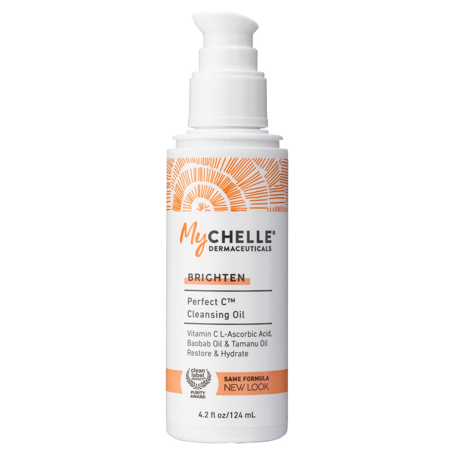 Mychelle Dermaceuticals Perfect C Cleansing Oil, 4.2 Fl Oz - Facial Cleanser With Vitamin C L-Ascorbic Acid, Baobab Oil & Tamanu