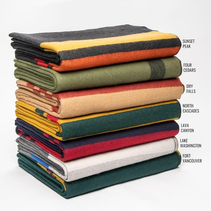 Arcturus Rainier Wool Blanket, Warm, Thick, Washable Wool Blanket for Home, Outdoors, Camping, Tailgates, Picnic, Hunting, Travel & Emergency Kits, Twin Size, 4.5 lb, Dry Falls