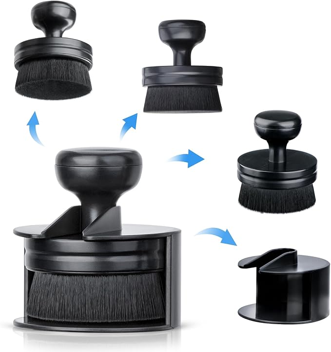 BABYSHEEP Car Tire Shine Applicator,Vegan Tire Shine Brush with Stand for Auto Detailing Cleaning Service,Black (2pc)