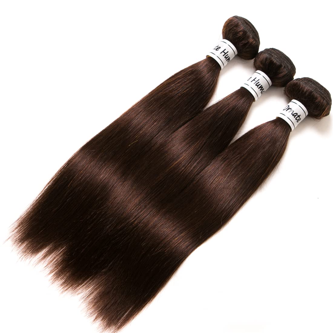 Dark Brown Bundles Brazilian Straight Human Hair Virgin Bundles Brown Bundles 3 Bundles 100% Unprocessed Human Hair Weave Bundle