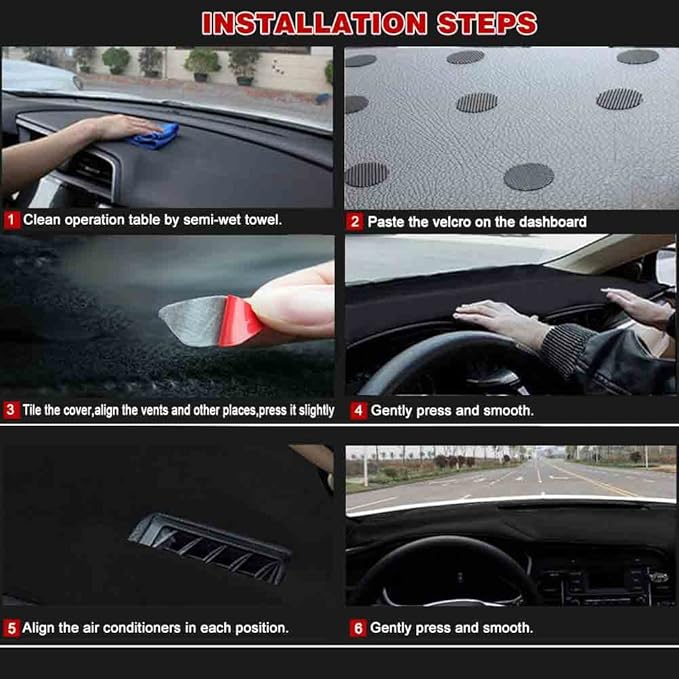 Dash Cover Custom Fit for 1997-2000 Chevy Chevrolet Silverado/GMC Sierra C1500 C2500 C3500 K1500 K2500 K3500, 1997-1999 GMC Yukon/Chevy Tahoe, Dashboard Cover Mat Pad(97-98, Black)