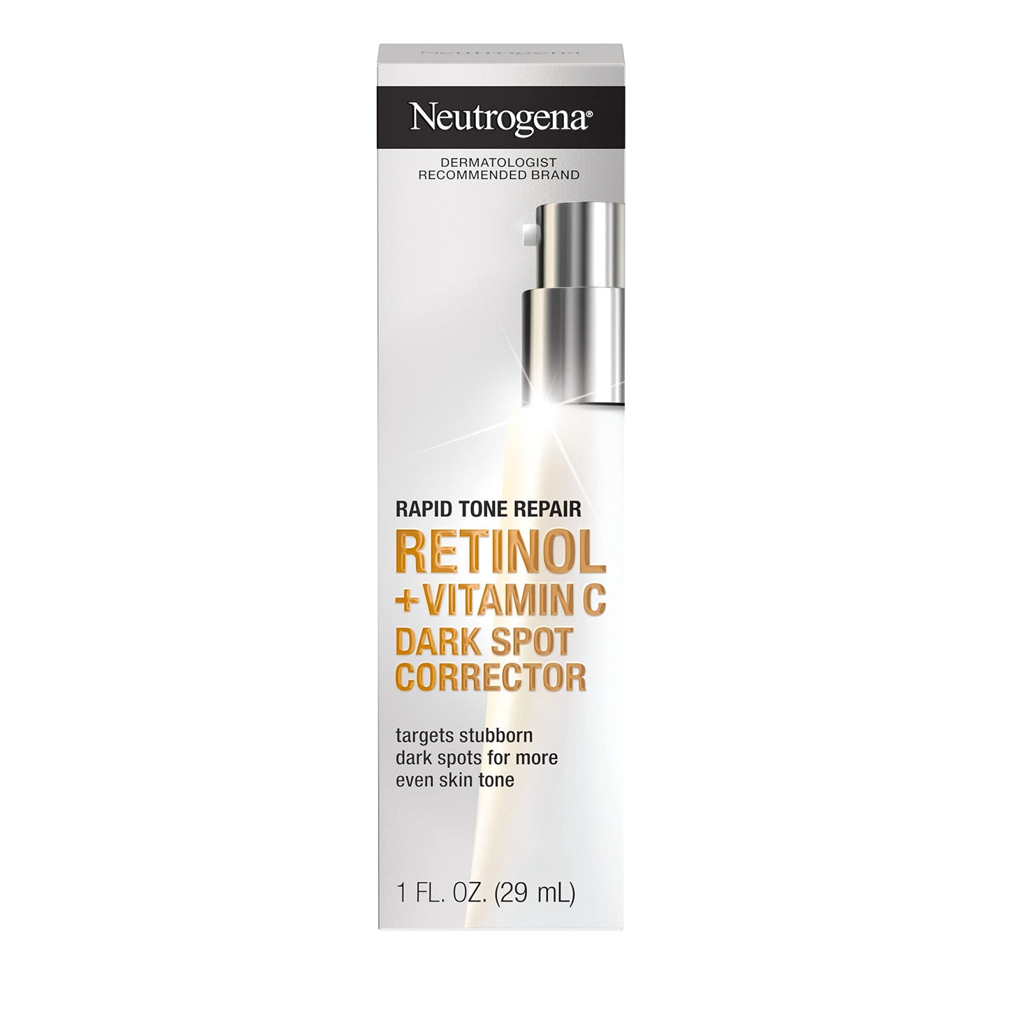 Neutrogena Rapid Tone Repair Retinol + Vitamin C Dark Spot Corrector Face Serum, Daily Anti-Wrinkle Dark Spot Corrector to Brigh