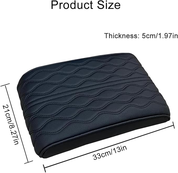 Car Center Console Cover for Ford Edge Sport 2011-2014, Universal Memory Foam Leather Comfortable Soft Armrest Box Pad Cushion Protector Accessories Easy to Clean,Red